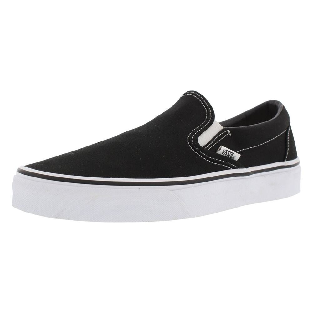 Vans Men's Low-Top, Classic Black, White, 7